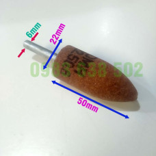 Đá cà lem đầu mài trục 6mm hình thoi trụ 